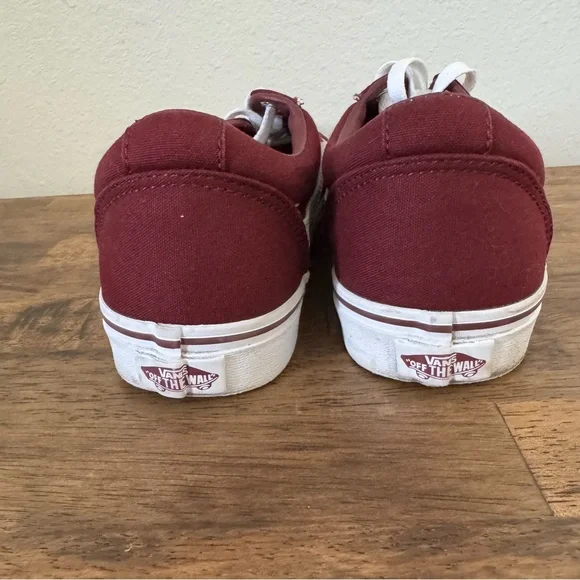 Vans Burgundy Sneakers with White Accents - Picture 3 of 6